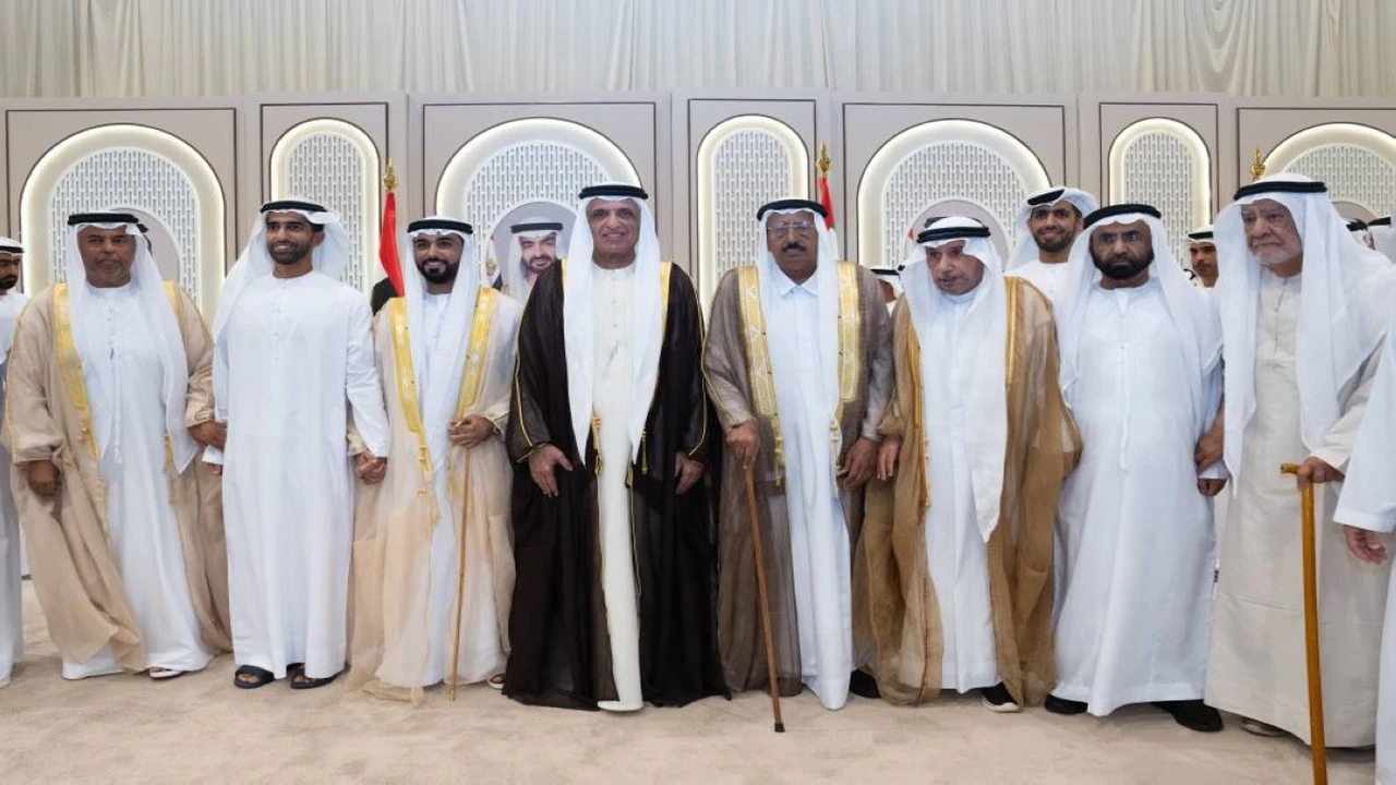 سعود بن صقر يشهد أفراح الزعابي